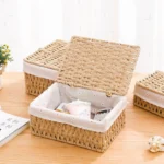 Woven Storage Baskets Organizers Picnic Breakfast Basket Laundry Box Sundries Storage Basket Desktop Cosmetics Snack Storage Box - Image 2