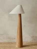 Conical Oak Floor Lamp Wabi Sabi Retro Floor Lamp Living Room Bedroom Study Solid Wood Desk Lamp Bedside Lamp Home Decoration - Image 2