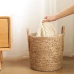 Protable Storage Basket Straw Rope Weaving Baskets Clothes Organizer Toys Snack Sundries Desktop Storage Box Laundry for Home - Image 5