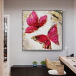Arthyx Hand Painted Butterfly Animal Oil Painting On Canvas Moderen Abstract Pop Art Wall Pictures For Kids Room Home Decoration - Image 2
