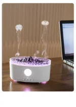 DC 24V Home Electric Aromatherapy Essential Oil Diffuser Jellyfish Smoke Ring Air Humidifier with 3 Colors Light Remote Control