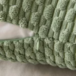 Green Pillow Covers Spring Decorations Boho Striped Corduroy Throw Pillow Cases Soft Plush Farmhouse Couch Cushion Case 45x45CM - Image 5