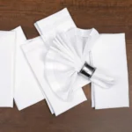 Elegant Hemstitched Cotton Napkin Set - 6 White Table Accents - Image 2