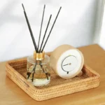 Handwoven Rattan Storage Basket Square Wicker Tray Picnic Basket Bread Food Plate Fruit Cake Sundries Box Home Desk Decor S/M/L - Image 4