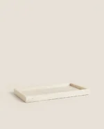 Wabi-Sabi Style Yellow Travertine Tray, Rectangular Beige Marble Stone Tray, Bathroom Ornament, Wholesale, 30x20x3cm - Image 3