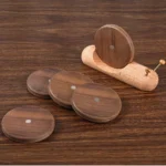 Wood Snail Coaster Set of 5 Wooden Cup Mat Snail Shaped Decoration Heat Resistant Drink Coasters - Image 4