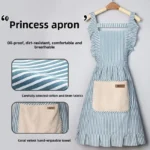 Chic Custom Logo Apron: Durable Cotton-Linen with Towel Pocket - Image 2