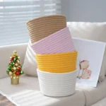 Nordic Cotton Rope Storage Baskets Woven Desktop Sundries Kids Toys Organizer Box Keys Snacks Box Sundries Organizer - Image 6