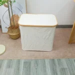 Folding Laundry Baskets Differentiated Laundry Basket Bedroom Storage Containers Bathroom Dirty Clothes Basket with Lid - Image 2