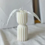 1PC Creative Soy Wax Candle Luxury White Tapered Column Geometric Scented Candle Birthday Gift Bedroom Atmosphere Lamp Decor - Image 4