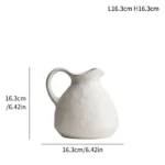 Simple Ceramic Vase Creative Jug Decorative Office Dried Flowers Organizer French Living Room Desktop Ornaments Home Decoration - Image 5