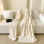 Spring Throw Blanket for Couch, Cozy Warm Plush Striped Blanket for Sofa Bedroom Living Room, All Season Use Festival Home Decor - Image 5