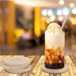 Natural Marble Coasters Placemat Vintage Travertine Whiskey Coffee Coasters Heat Resistant Non-Slip Insulation Pads - Image 5