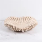 Art Marble Ruffle Bowl Suitable For Kitchen Counter Living Room Marble Fruit Plate Suitable For Fruit Jewelry Decoration Tray - Image 4