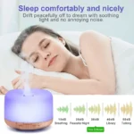 Mini Size Wood Grain Aroma Diffuser Usb Essential Oil Humidifier With Colorful Night Lights Air Humidifier Machine 500ml Home - Image 5