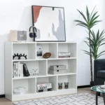 Wood Storage Cube Bookcase, 3 Tier 8 Cube Open Shelf Storage Cabinet, Multipurpose Bookshelf, Display Shelf for Living Room, Bed - Image 2