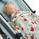 HappyFlute New One Piece Digital Print Bamboo Cotton 2 Layers Super Soft Muslin Swaddle High Quality Wrap For Newborn Blanket - Image 6