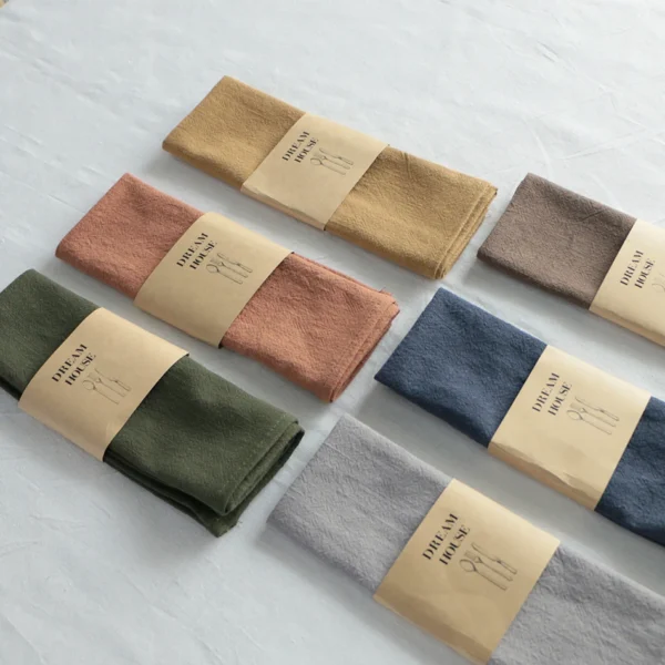 Vibrant Cotton Linen Napkins - Eco-Friendly Dining Decor