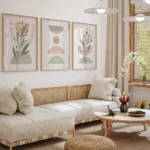 Bohemian Leaf Geometry Canvas Art for Chic Home Decor - Image 3