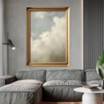 Vintage Cloud and Birds Poster Sky Landscape Canvas Painting Print Wall Art Picture for Living Room Home Decoration Mural - Image 2