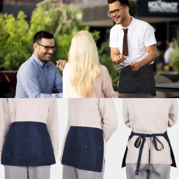Vibrant Adjustable Waist Apron with Pockets for Chefs