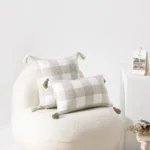 Beige Cushion Cover Nordic Striped Solid Color Pillowcase for Bedroom Sofa Bohemia Tassels Home Decor 30x50cm/45x45cm 1PC - Image 4