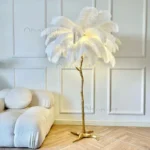 Nordic Feather Floor Lamp Light Luxury Internet Celebrity Ostrich Ins Live Broadcast Room Decoration Atmosphere Table - Image 2