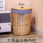 Basket Dirty Clothes Rattan Storage with Lid Dirty Clothes Basket Debris Storage Medium Multi Large Purpose Storage Basket