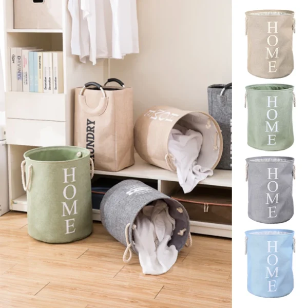 Stylish Foldable Hemp Rope Storage Basket for Home Organization