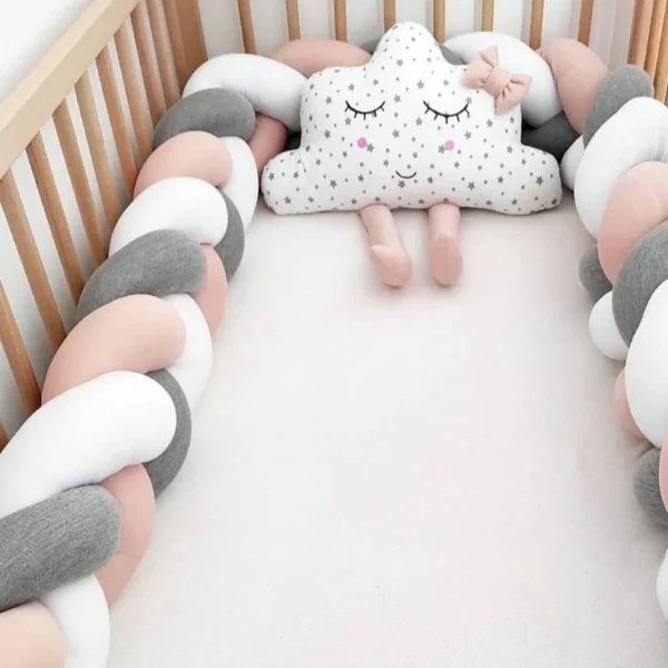 Baby Bumper Bed Braid Knot Pillow Cushion Bumper Tresse De Lit Bebe Crib Protector Cot Bumper Room Decor Crib Bedding Set