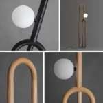 Wabi sabi wood floor lamp Creative LED arc floor lamp for Living Room Bedroom Beside Sofa Japanese retro Ambient Vertical Lamp - Image 6