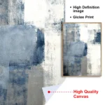 Serene Blue Navy Grey Canvas Art for Modern Home Decor - Image 5