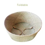Seaweed Wicker Basket Rattan Hanging Flowerpot Dirty Clothes Storage WF1015 - Image 5
