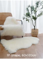 FORSWAN Soft White Faux Fur Area Rugs Kids Living Room Bedroom Shaggy Floor Chair Mat Home Decor Sheepskin Plush Bedside Carpet - Image 4