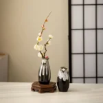 Japanese Style Ceramic Kiln Glazed Retro Vase Handmade Flower Arrangement Decoration Living Room Foyer Vase - Image 3