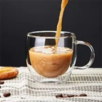 1pc 250ml Premium Double-Walled Borosilicate Glass Coffee Mug with Handle Perfect for Family, Christmas Birthday Party - Image 4
