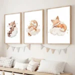 Whimsical Animal Canvas Art for Kids' Dreamy Spaces - Image 5