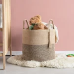 Home Cotton Rope Woven Storage Basket Dirty Clothes Basket Storage Basket Living Room Bedroom Large Capacity Sundries Basket - Image 3