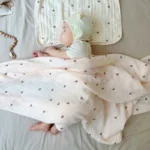 Baby Swaddle Wrap Cotton Muslin Blankets for Newborn Babies Accessories Infant Receiving Blanket Swaddle Soft Gauze Bath Towel - Image 2