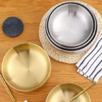 304 Stainless Steel Double Layer Cold Noodle Bowl Gold Silver Korean Style Anti-scald Large Salad Soup Bowls Kitchen Utensils - Image 5