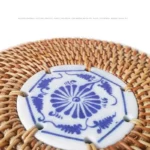 Handwoven Rattan Storage Box with Lid Wicker Tea Food Container Picnic Bread Fruit Cake Basket Kitchen Organizer B - Image 3