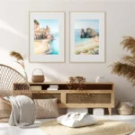 Amalfi Coast Serenity: Vibrant Landscape Wall Art Print - Image 5