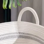 Stylish 58 L Cotton Rope Laundry Basket for Toys & Blankets - Image 3