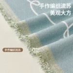 Luxury Reversible Chenille Sofa Cover - Ocean Blue Elegance for All Seasons - Image 4