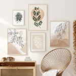 Boho Chic Leaves Canvas Art for Stylish Home Decor - Image 2