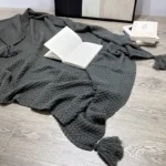 Knit Throw Blanket with Tassels Soft Bedspread Bed Cover Bohemia Blankets for Bed Sofa Covers - Image 6