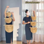 3-Tier Hanging Fruit Basket - Handwoven Jute Wall Organizer For Kitchen, Living Room & Bathroom Storage Hanging Fruit Basket - Image 3