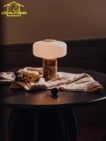 Danish Designer Glass Marble Table Lamp LED Designer Atmosphere Desk Lights Living/dining Room Bedroom Bedside Study Background - Image 4