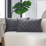 Gray Cushion Cover for Sofa Living Room 30x50 Pillow Cover Soft Velvet Bedroom Pillowcase Home Decor Nordic Style Funda Cojin - Image 2