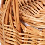 Foldable Picnic Basket Wicker Tray Decor Daily Supplies Multi-function Storage Shopping Bins with Lids - Image 4